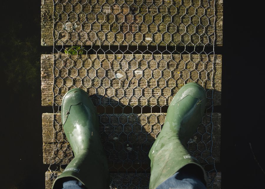 botas goma verde materiales sinteticos 1 Botas de goma verde y materiales sintéticos